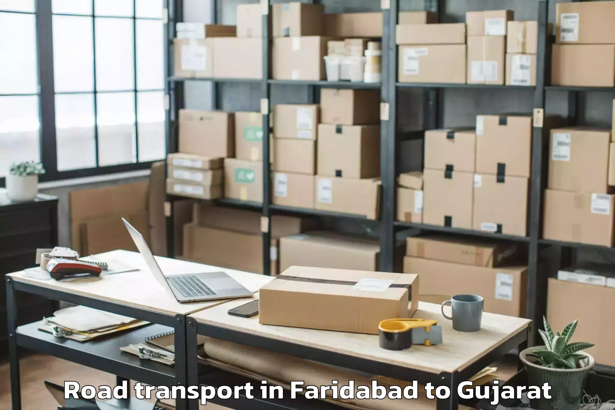 Top Faridabad to P P Savani University Kosamba Road Transport Available